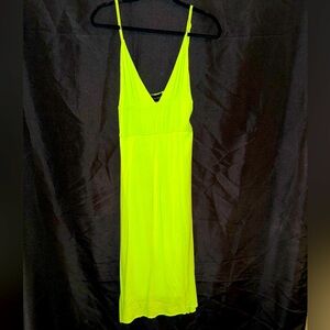 Know One Cares Neon Green Tank Dress